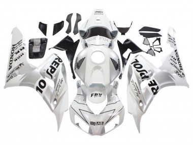 Purchase 2006-2007 White Silver Black Repsol Honda CBR1000RR Motorcycle Fairings UK