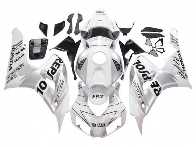 Purchase 2006-2007 White Silver Black Repsol Honda CBR1000RR Motorcycle Fairings UK