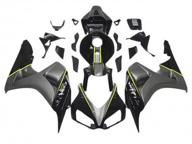 Purchase 2006-2007 Grey Glossy Black Yellow Stripe Honda CBR1000RR Motorcycle Fairings UK