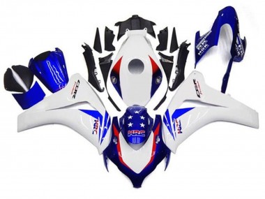 Purchase 2008-2011 White Red Blue Star HRC Honda CBR1000RR Motorcycle Fairings UK