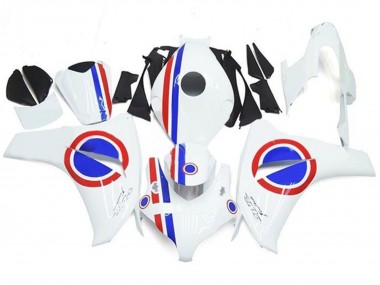 Purchase 2008-2011 White Red Blue Stripe Honda CBR1000RR Motorcycle Fairings UK