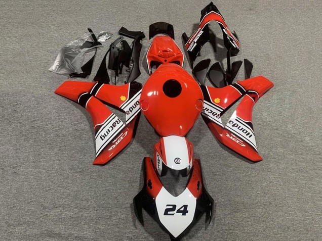 Purchase 2008-2011 Red White Glossy Black 24 Honda CBR1000RR Motorcycle Fairings UK