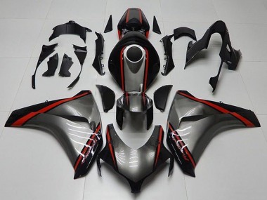 Purchase 2008-2011 Grey Red Glossy Black Stripe Honda CBR1000RR Motorcycle Fairings UK