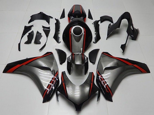 Purchase 2008-2011 Grey Red Glossy Black Stripe Honda CBR1000RR Motorcycle Fairings UK