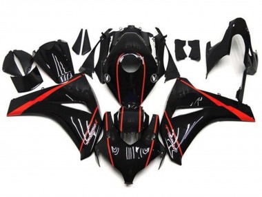 Purchase 2008-2011 Glossy Black Red Stripe Honda CBR1000RR Motorcycle Fairings UK