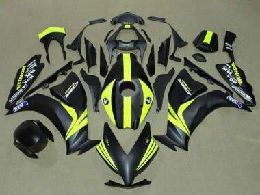 Purchase 2012-2016 Matte Black Yellow Stripe Honda CBR1000RR Motorcycle Fairings UK