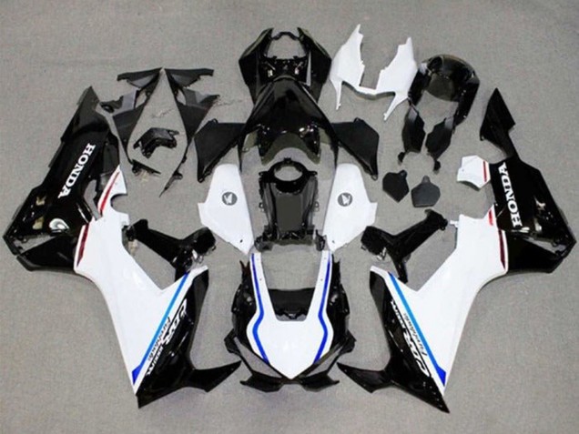 Purchase 2017-2023 White Blue Glossy Black Stripe Honda CBR1000RR Motorcycle Fairings UK