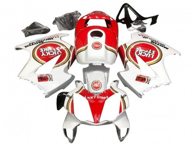 Purchase 2002-2013 White Red Lucky Strike Honda VFR 800 Motorcycle Fairings UK