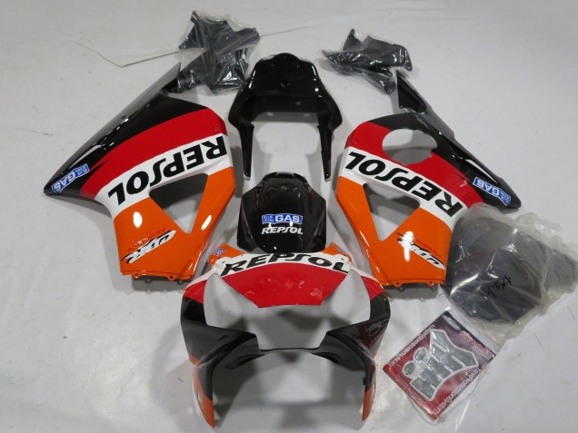 Purchase 2002-2003 Orange White Red Glossy Black Repsol Honda CBR900RR 954 Motorcycle Fairings UK