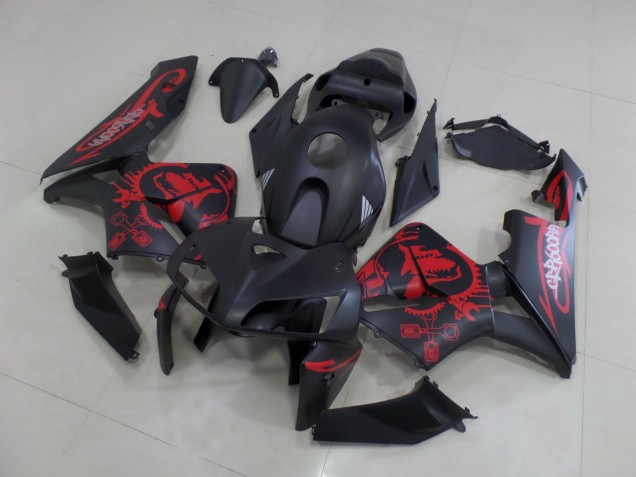 Purchase 2005-2006 Matte Black Matte Red Gear Honda CBR600RR Motorcycle Fairings UK