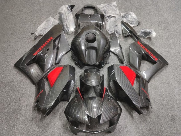 Purchase 2013-2023 Faux Carbon Fiber Red Honda CBR600RR Motorcycle Fairings UK