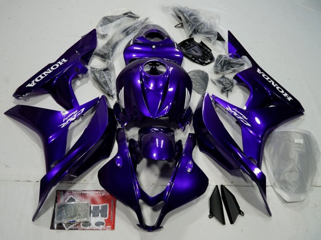 Purchase 2007-2008 Blue Glossy Black Honda CBR600RR Bike Fairings UK