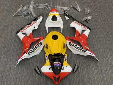 Purchase 2007-2008 Yellow White Red Glossy Black Repsol HRC Honda CBR600RR Motorcycle Fairings UK
