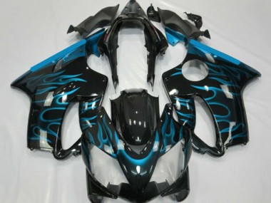 Purchase 2001-2003 Glossy Black Light Blue Flame Honda CBR600 F4i Motorcycle Fairings UK