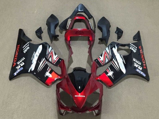 Purchase 2001-2003 Candy Red Glossy Black Honda CBR600 F4i Motorcycle Fairings UK