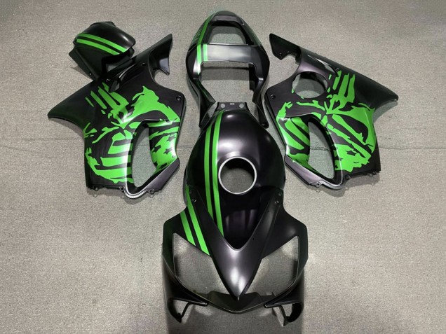 Purchase 2001-2003 Green Matte Black Skull Honda CBR600 F4i Motorcycle Fairings UK