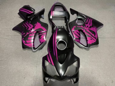 Purchase 2001-2003 Pink Matte Black Skull Honda CBR600 F4i Motorcycle Fairings UK