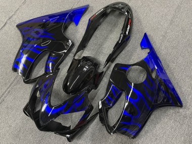 Purchase 2004-2007 Glossy Black Blue Flame Honda CBR600 F4i Motorcycle Fairings UK
