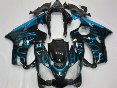 Purchase 2004-2007 Glossy Black Light Blue Flame Honda CBR600 F4i Motorcycle Fairings UK