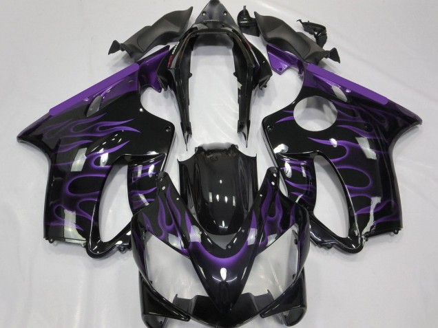 Purchase 2004-2007 Glossy Black Purple Flame Honda CBR600 F4i Motorcycle Fairings UK