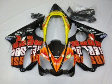 Purchase 2004-2007 Yellow Orange Glossy Black Rossi Honda CBR600 F4i Motorcycle Fairings UK