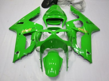 Purchase 2003-2004 Green Gold Decal Kawasaki ZX6R Motorcycle Fairings UK