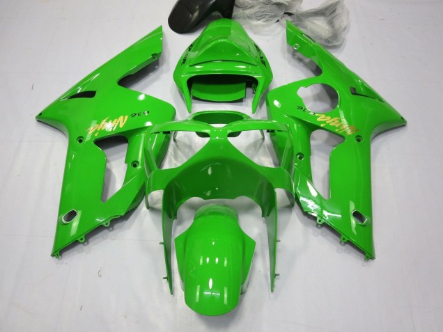 Purchase 2003-2004 Green Gold Decal Kawasaki ZX6R Motorcycle Fairings UK