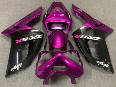 Purchase 2003-2004 Purple Glossy Black Kawasaki ZX6R Motorcycle Fairing UK