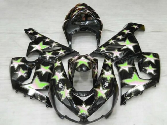 Purchase 2005-2006 Black Green Star Kawasaki ZX6R Motorcycle Fairings UK