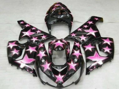 Purchase 2005-2006 Black Pink Star Kawasaki ZX6R Motorcycle Fairings UK