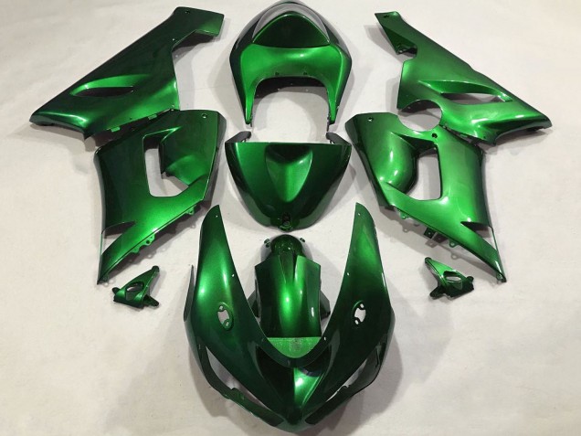 Purchase 2005-2006 Candy Green Kawasaki ZX6R Motorcycle Fairings UK