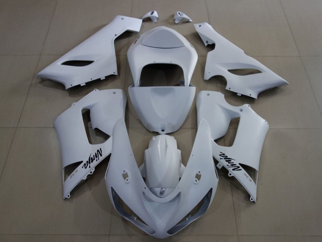 Purchase 2005-2006 Matte White Kawasaki ZX6R Motorcycle Fairings UK