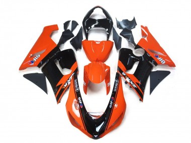 Purchase 2005-2006 Orange Black Elf Kawasaki ZX6R Motorcycle Fairings UK