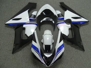 Purchase 2005-2006 White Black Blue Kawasaki ZX6R Motorcycle Fairings UK