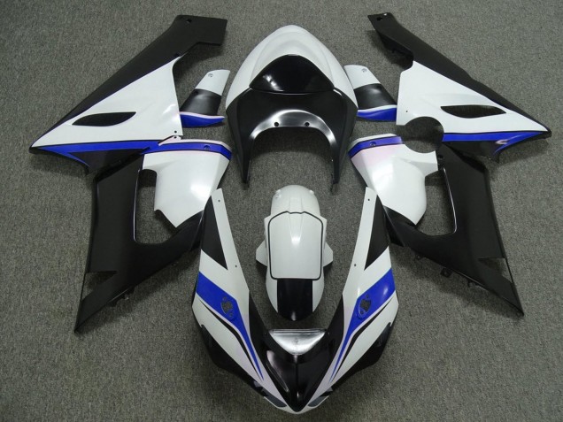 Purchase 2005-2006 White Black Blue Kawasaki ZX6R Motorcycle Fairings UK