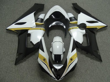 Purchase 2005-2006 White Black Yellow Kawasaki ZX6R Motorcycle Fairings UK
