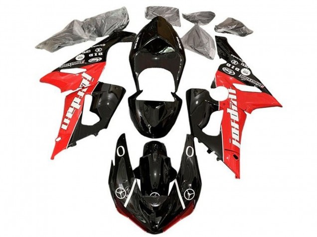 Purchase 2005-2006 Glossy Black Red White Jordan Kawasaki ZX6R Motorcycle Fairings UK