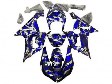Purchase 2005-2006 Blue Camouflage Kawasaki ZX6R Motorcycle Fairings UK