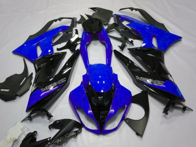 Purchase 2007-2008 Blue Black White Kawasaki ZX6R Motorcycle Fairings UK