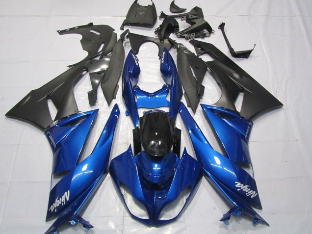 Purchase 2007-2008 Blue Matte Black White Kawasaki ZX6R Motorcycle Fairings UK