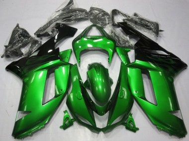 Purchase 2007-2008 Green Black Kawasaki ZX6R Motorcycle Fairings UK