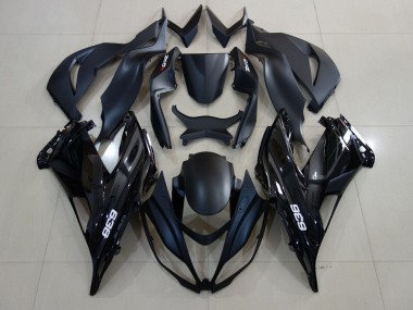 Purchase 2007-2008 Matte Black Glossy Black White Kawasaki ZX6R Motorcycle Fairings UK