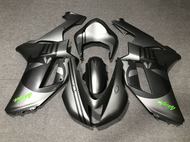 Purchase 2007-2008 Matte Silver Matte Black Skull Kawasaki ZX6R Motorcycle Fairings UK