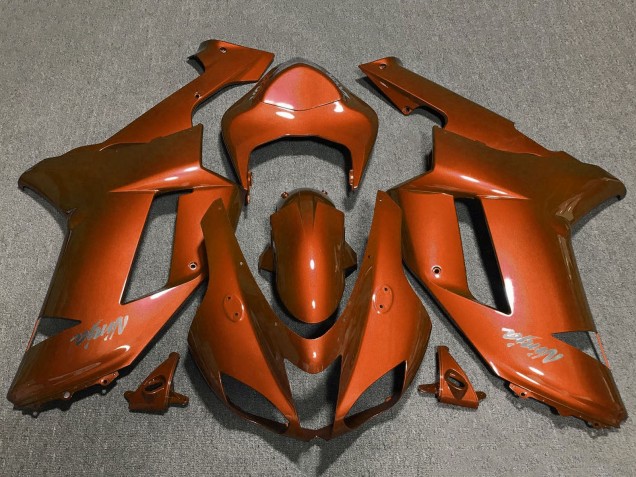 Purchase 2007-2008 Orange Kawasaki ZX6R Motorcycle Fairings UK