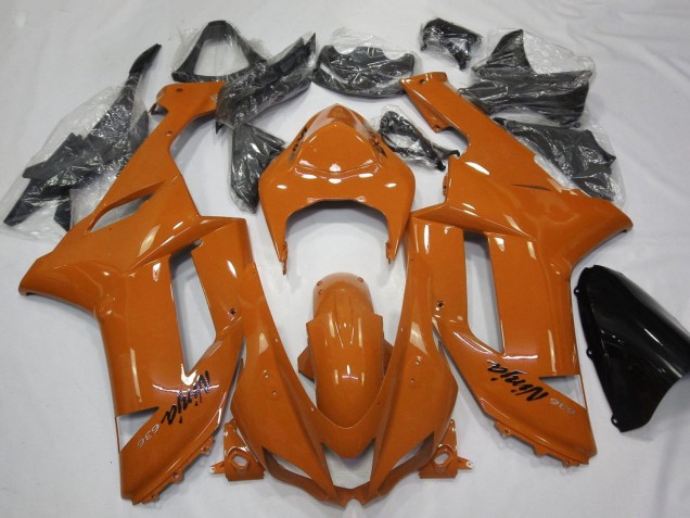 Purchase 2007-2008 Orange Black Kawasaki ZX6R Motorcycle Fairing UK