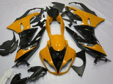 Purchase 2007-2008 Orange Black Kawasaki ZX6R Motorcycle Fairings UK