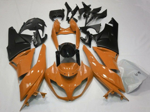 Purchase 2007-2008 Orange Black Matte Black Kawasaki ZX6R Motorcycle Fairings UK