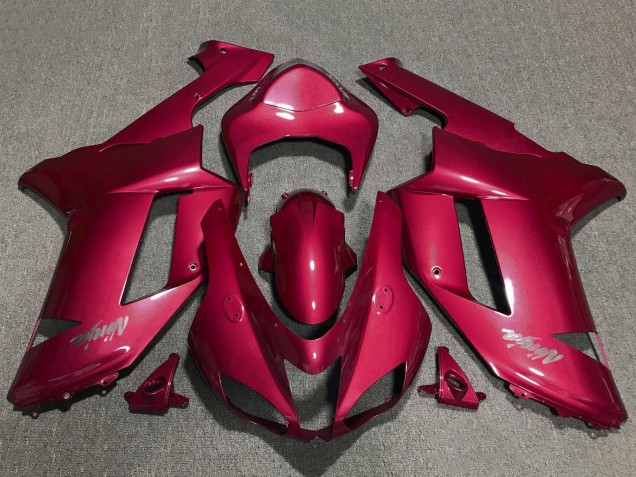 Purchase 2007-2008 Red Chrome Kawasaki ZX6R Motorcycle Fairings UK