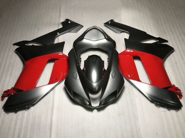 Purchase 2007-2008 Silver Red Kawasaki ZX6R Motorcycle Fairings UK