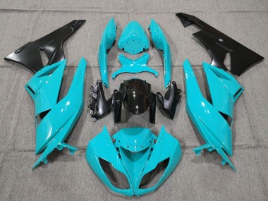 Purchase 2007-2008 Turquoise Blue Black Matte Black Kawasaki ZX6R Motorcycle Fairings UK
